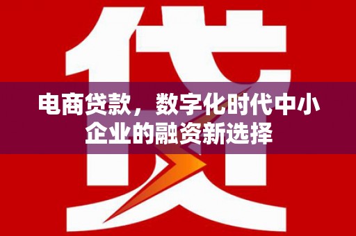 造桥电商贷款，数字化时代中小企业的融资新选择