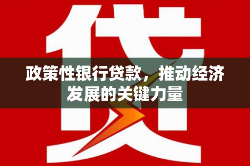 造桥政策性银行贷款，推动经济发展的关键力量