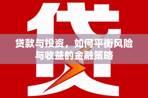 造桥贷款与投资，如何平衡风险与收益的金融策略