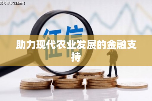 造桥助力现代农业发展的金融支持